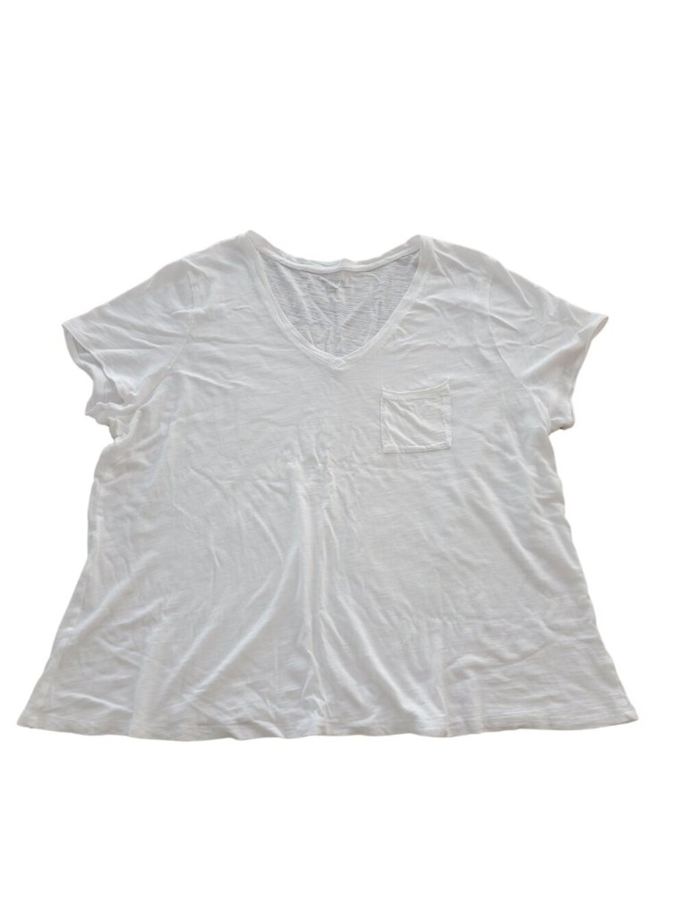 Dept 222 White V Neck Short Sleeve T Shirt